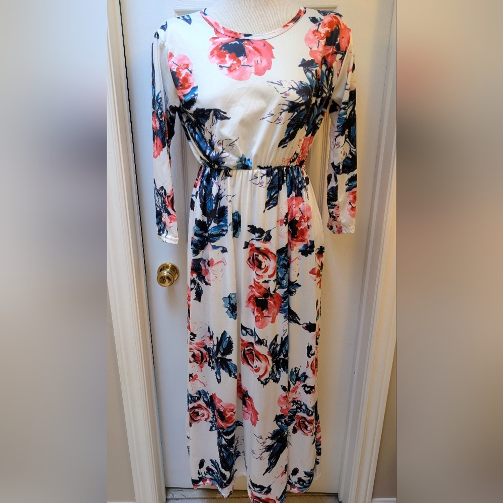 Floral Long Sleeve Maxi Dress